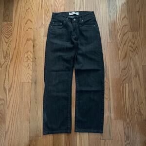 Levi’s 505 Classic Straight Jeans Boys Size 14 Regular Black Denim Casul Basic
